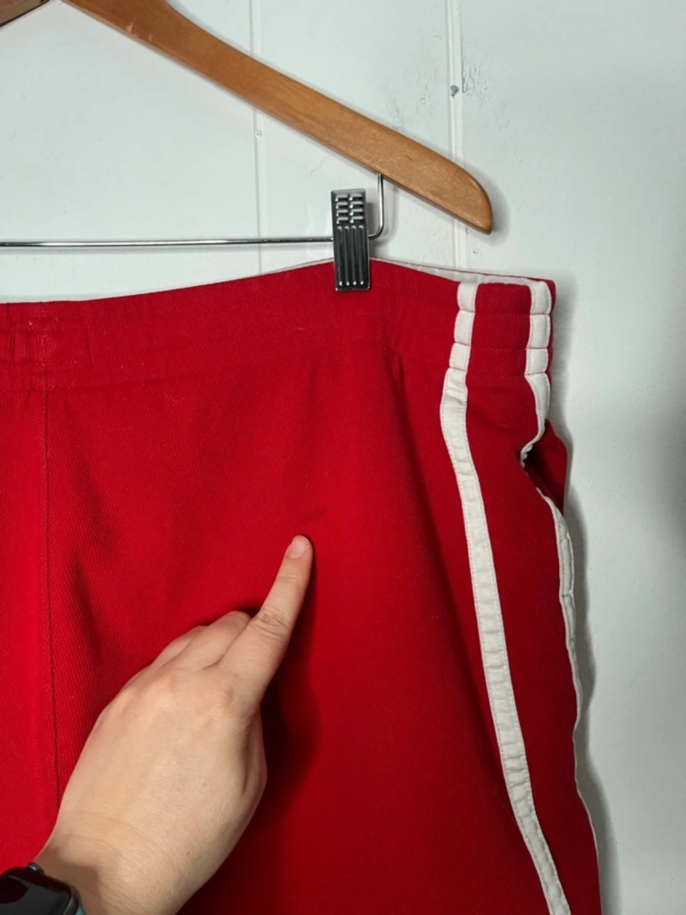 Vintage Y2K Abercrombie Red Drawstring Basketball Shorts Reversible Spellout XL